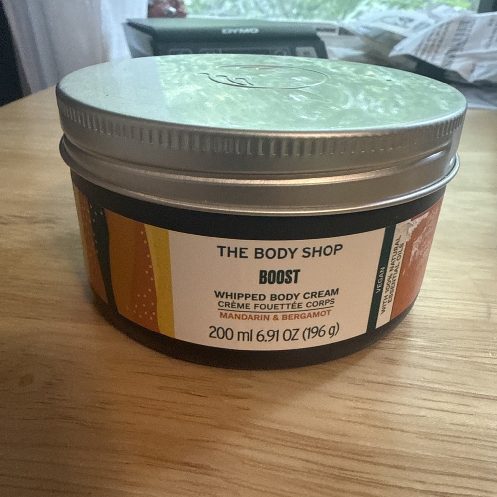 The Body Shop Boost Whipped Body Cream Mandarin & Bergamot 6.91 Oz Vegan NEW